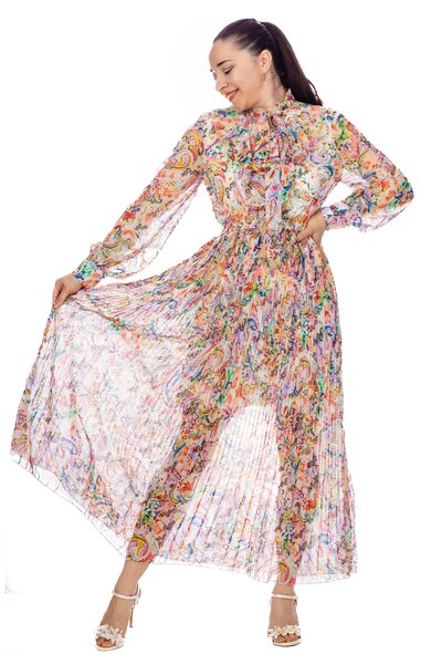 Rochie boho plisata vaporoasa eleganta